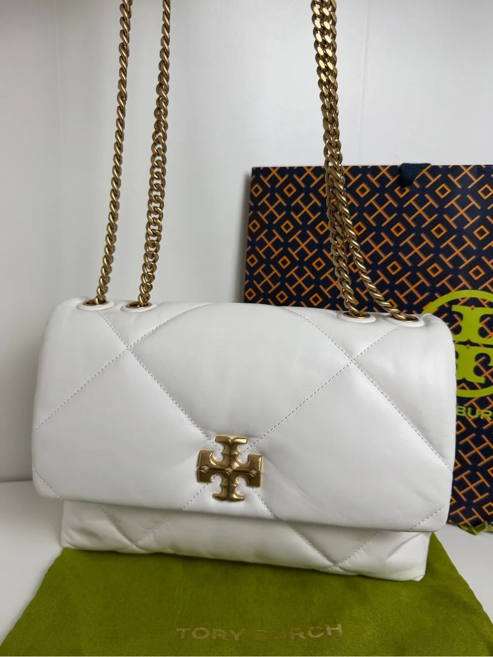 NWT Tory Burch Kira Diamond Quilt Convertible Shoulder Bag